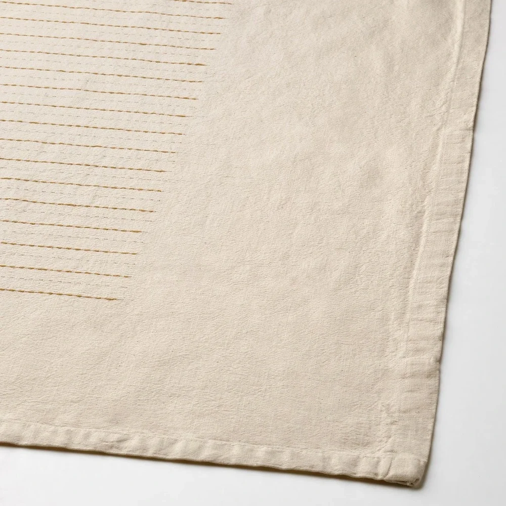 IKEA SOMMARFLOX Beige & Yellow Textured Tablecloth 57